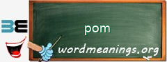 WordMeaning blackboard for pom